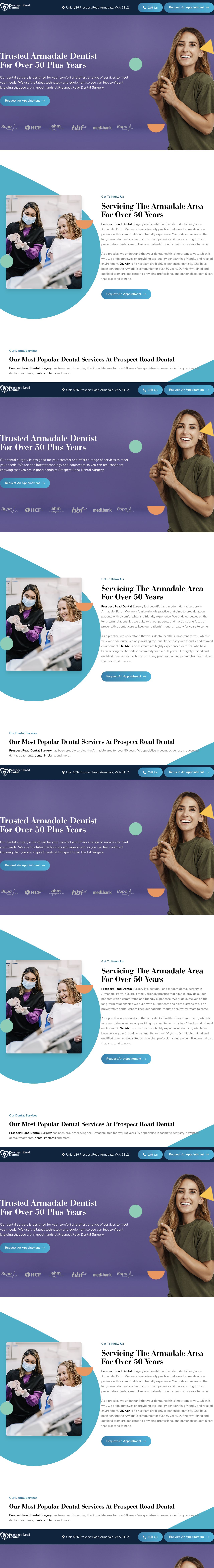 Trusted Armadale Dentist landing page preview